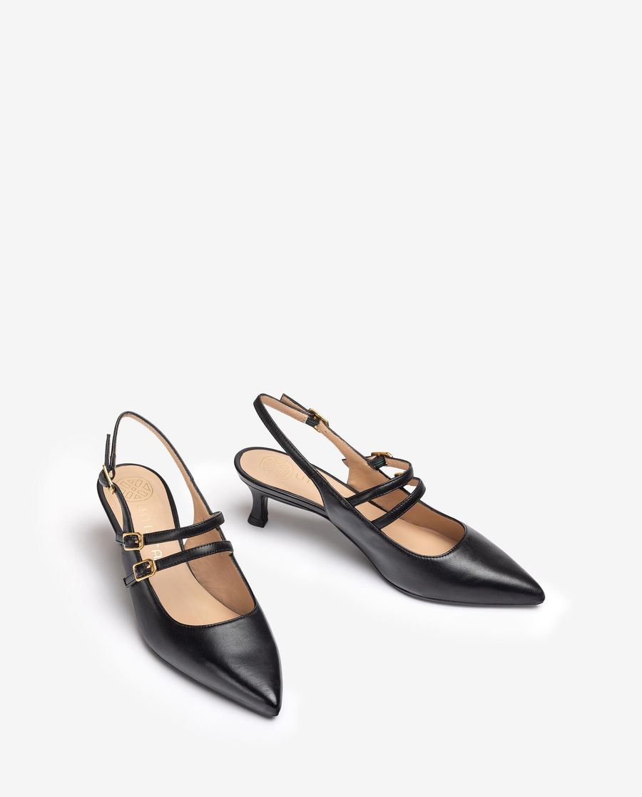 Sandales Unisa Femme à bride arrière et boucles - Noir