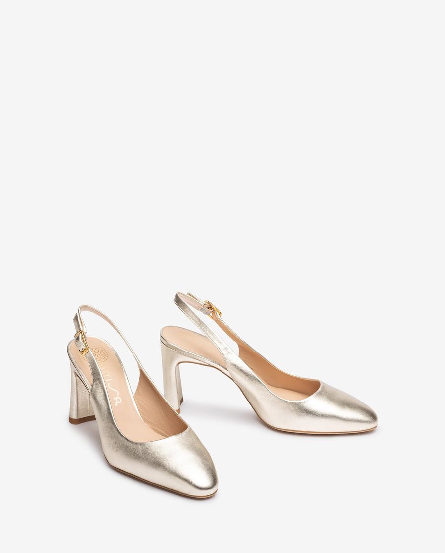 Escarpins à bride arrière Unisa pour femme - Doré
