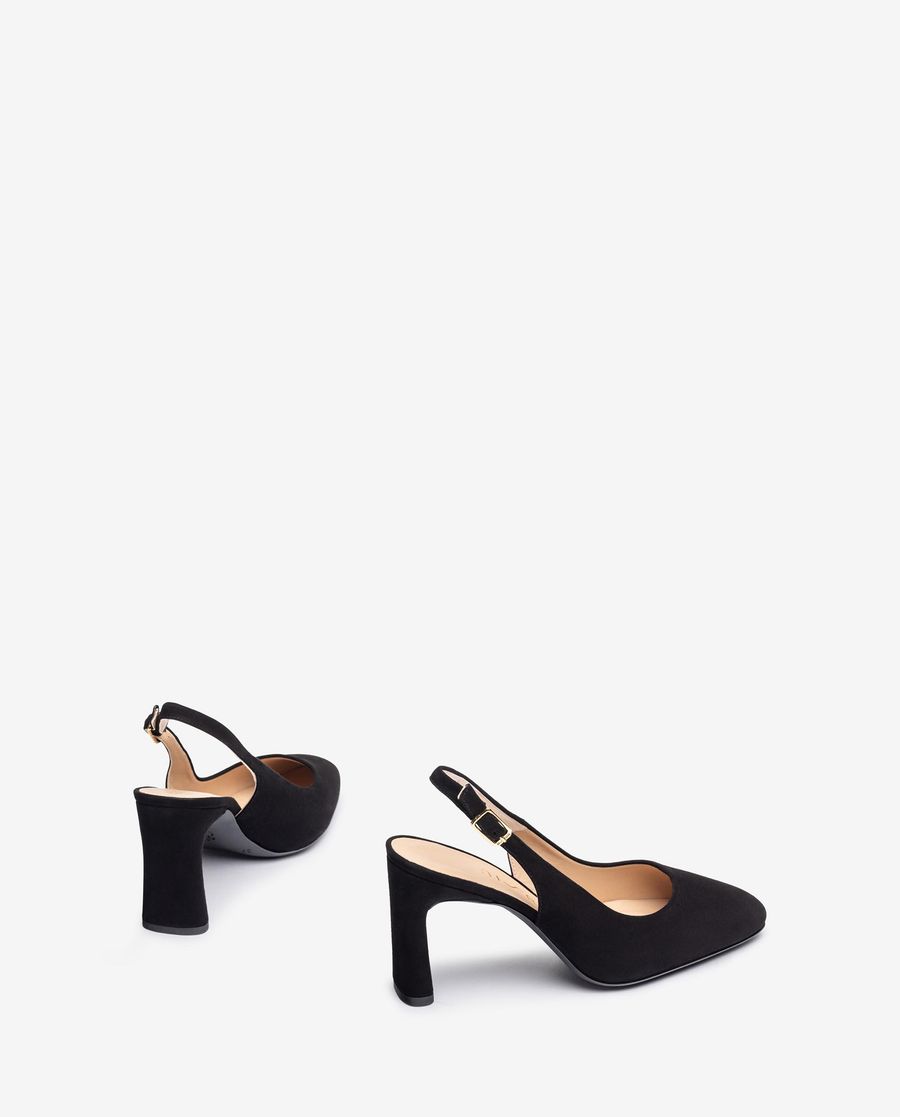 Escarpins à bride arrière et bout carré Unisa pour femme - Noir