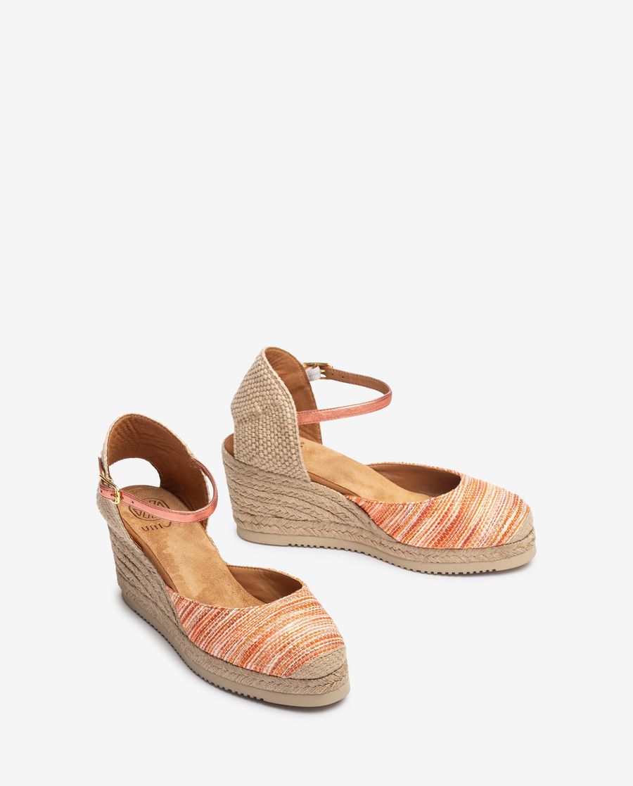 Espadrilles à bride arrière en tissu Jarapa Unisa Femme - Rouge
