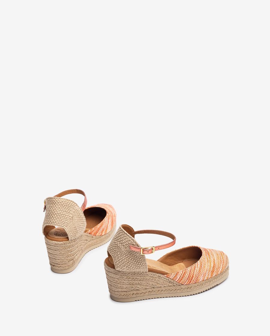 Espadrilles à bride arrière en tissu Jarapa Unisa Femme - Rouge
