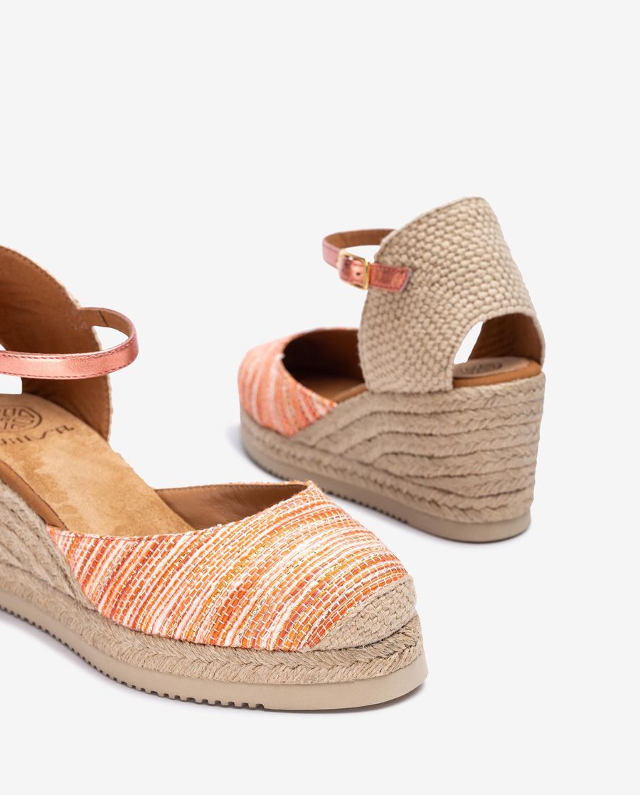 Espadrilles à bride arrière en tissu Jarapa Unisa Femme - Rouge