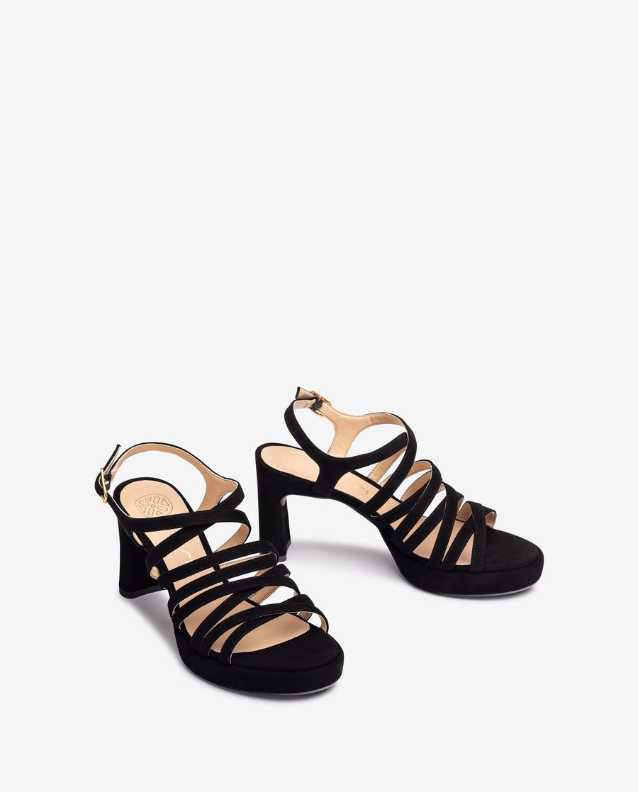 Sandales à brides multiples Unisa pour femme - Noir