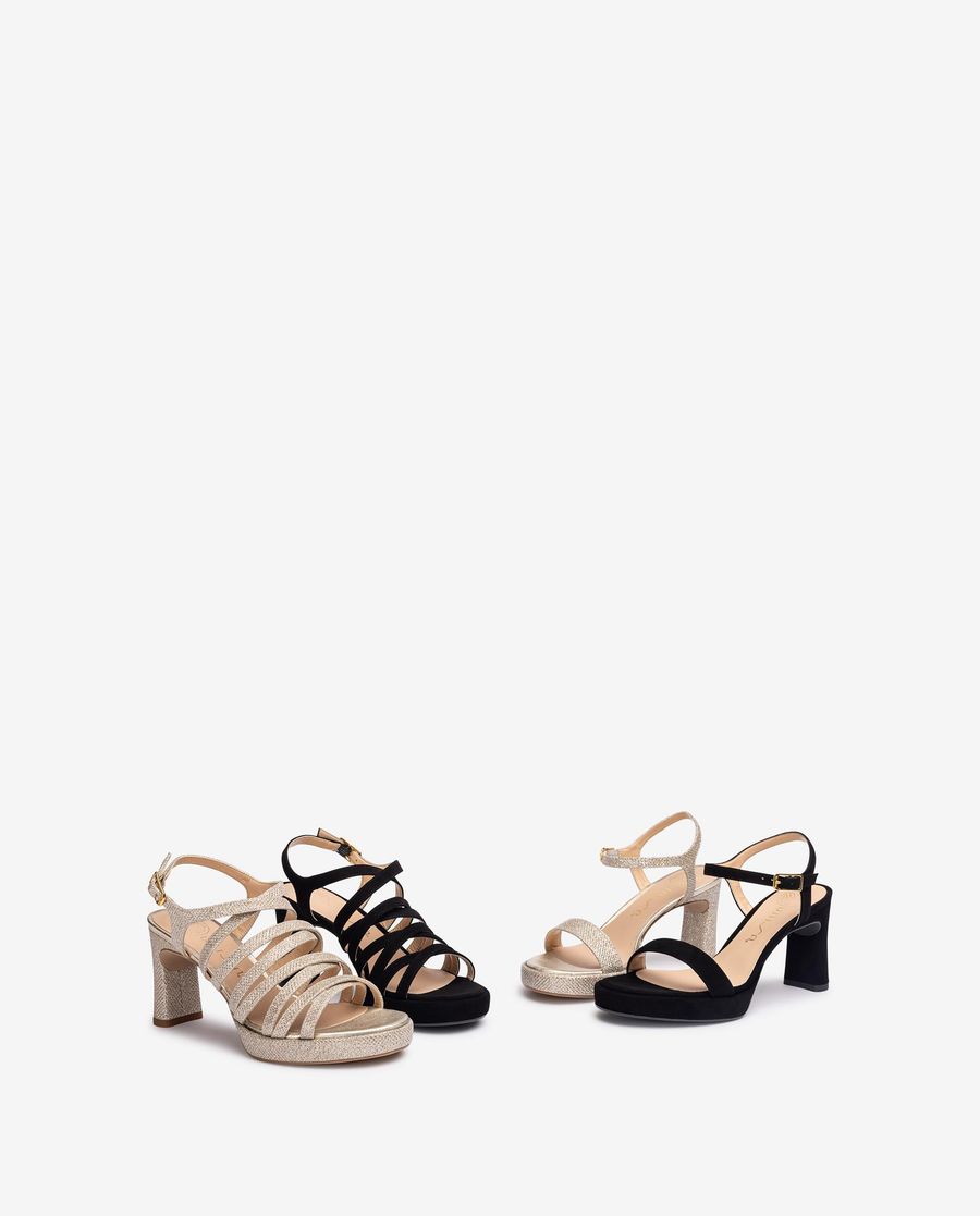 Sandales à brides multiples Unisa pour femme - Noir