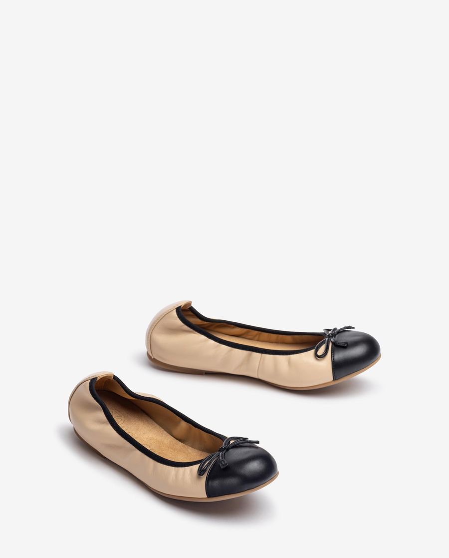 Ballerines Unisa Femme à bout contrasté - Beige
