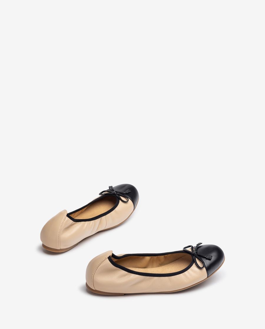 Ballerines Unisa Femme à bout contrasté - Beige