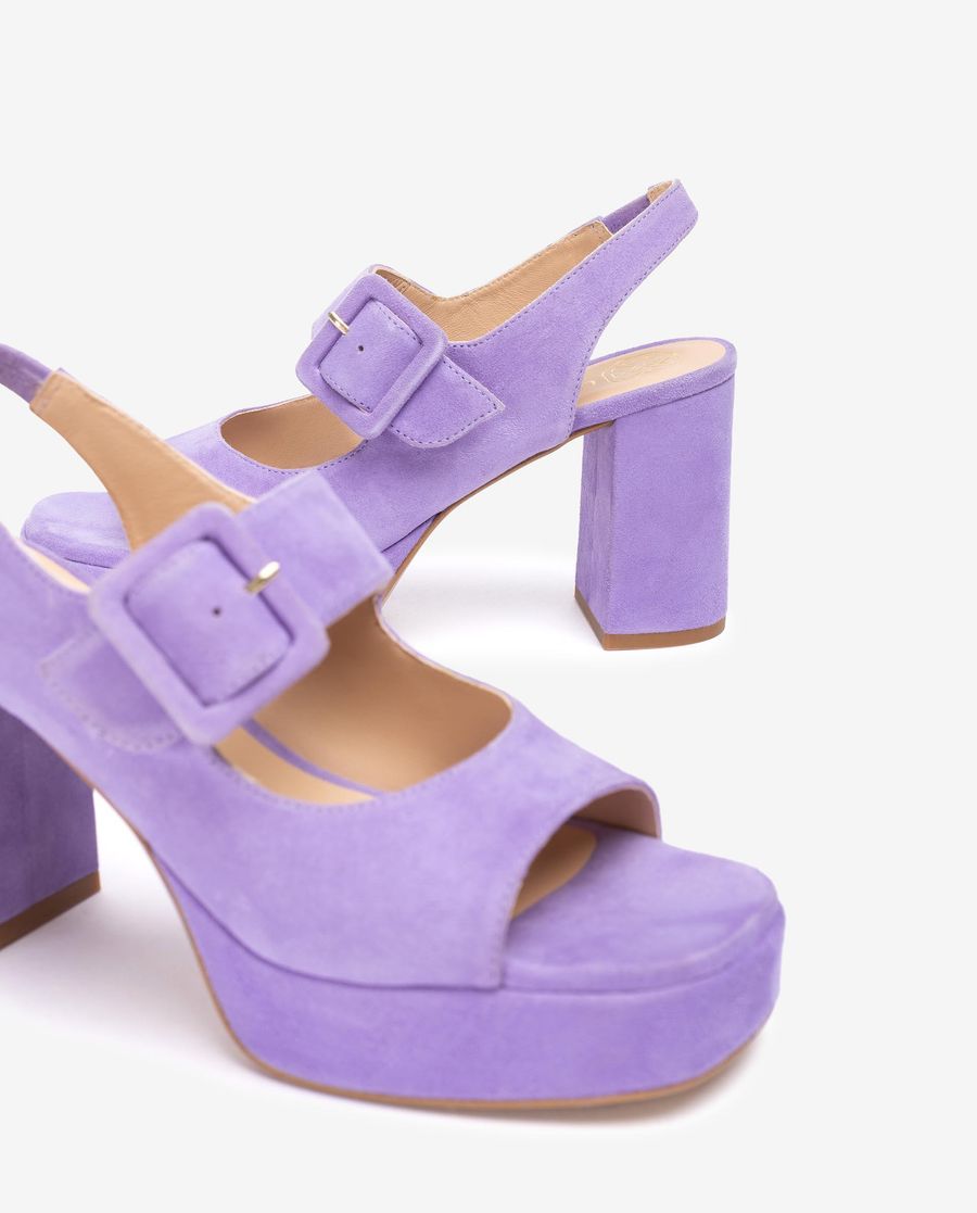 Sandales à boucle ton sur ton Unisa pour femme - Lilas