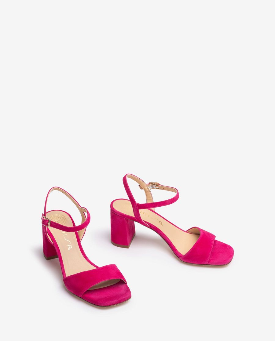 Sandales en daim Unisa pour femme - Rose
