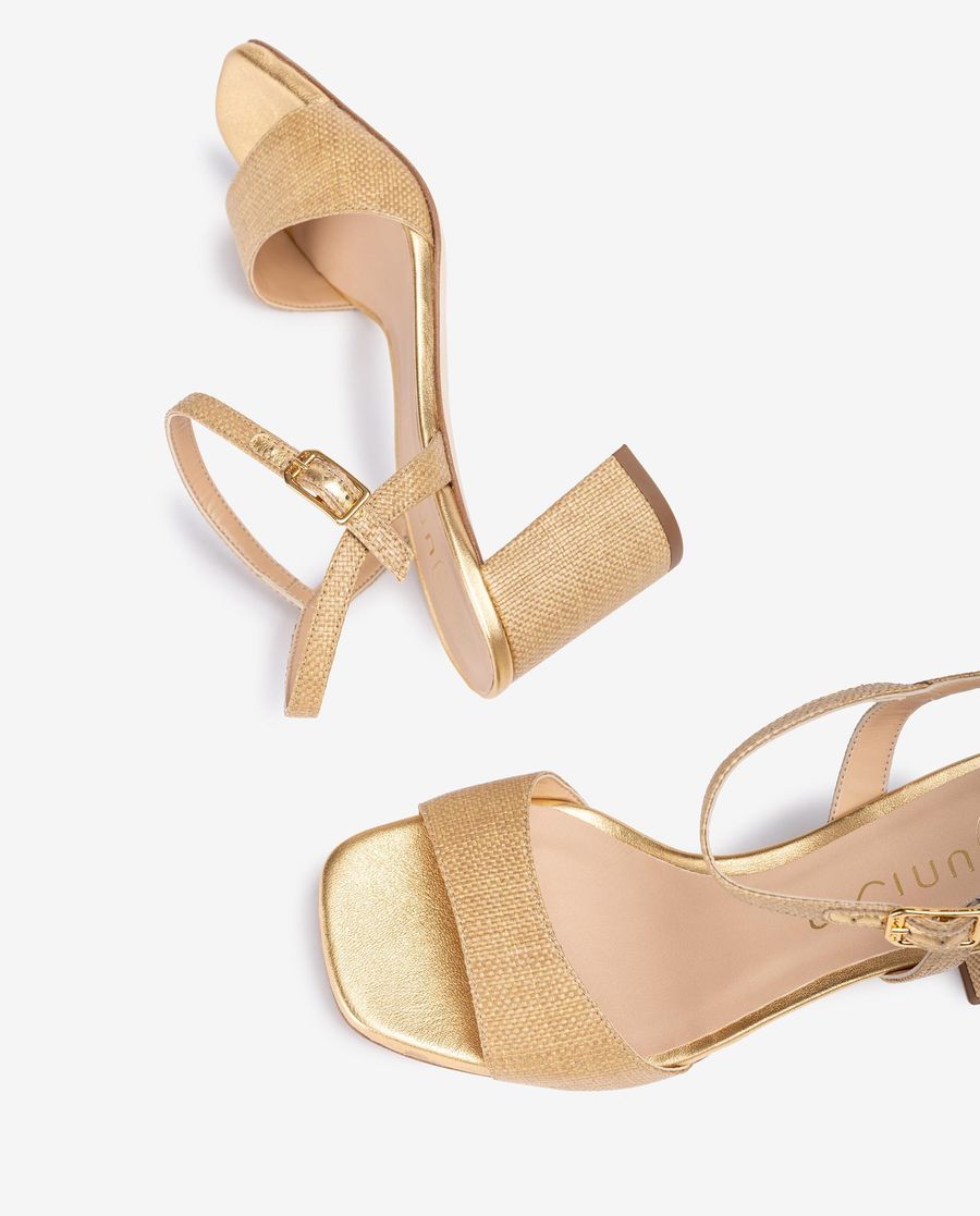 Sandales habillées en raphia Unisa pour femme - Marron