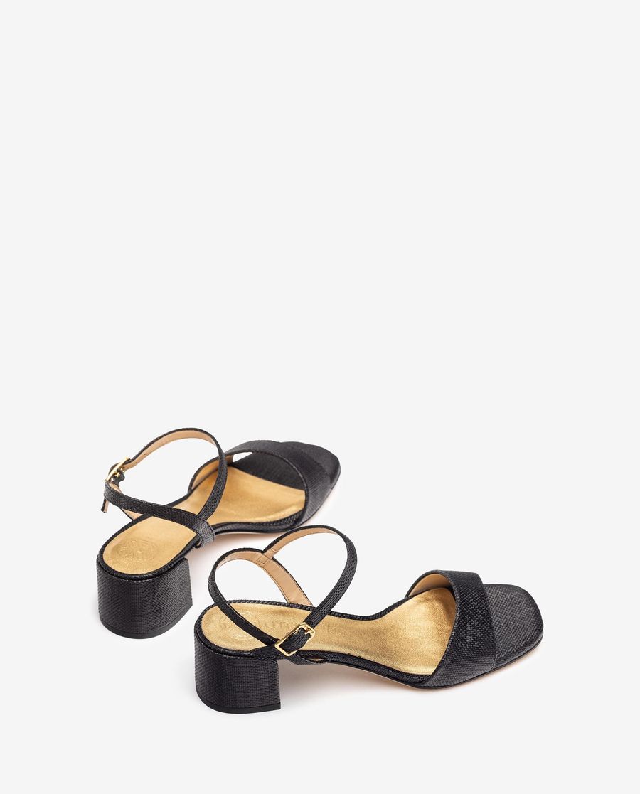 Sandale à talon carré Unisa pour femme - Noir