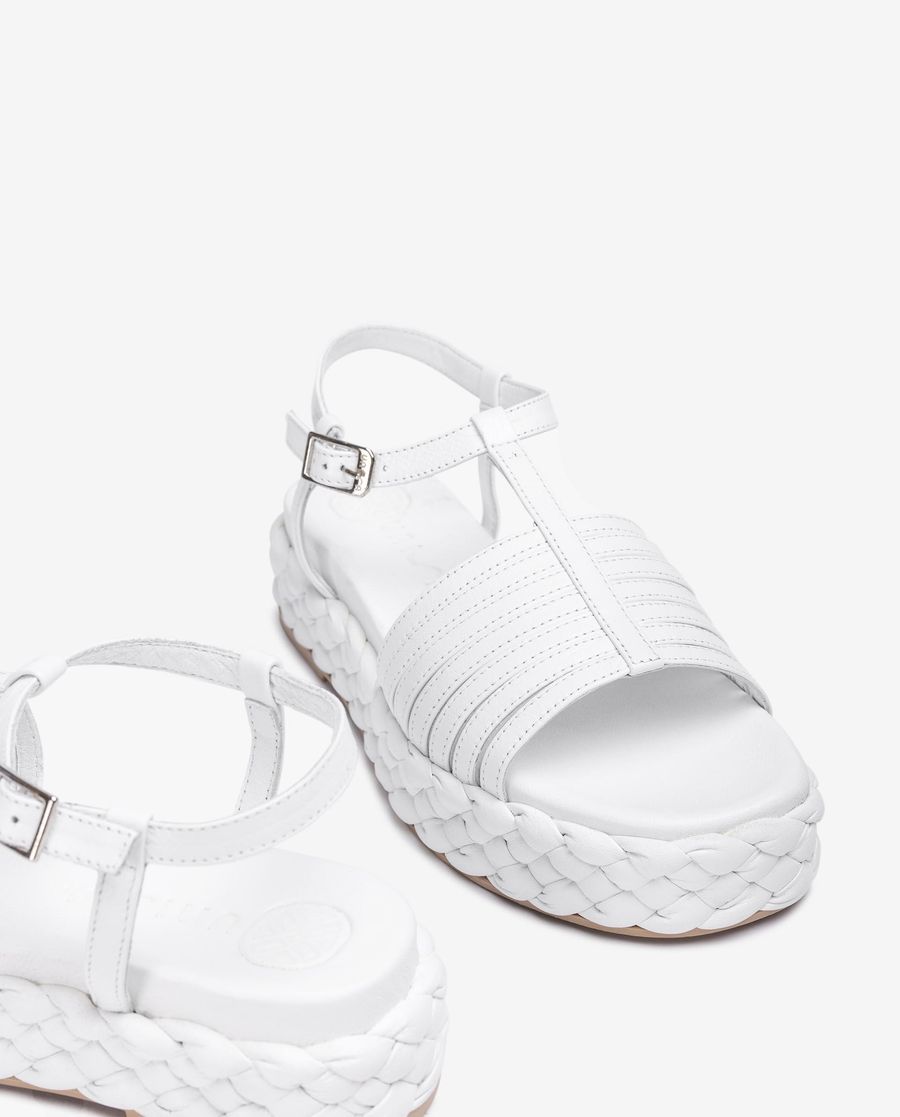 Sandales tressées Unisa pour femme - Blanc