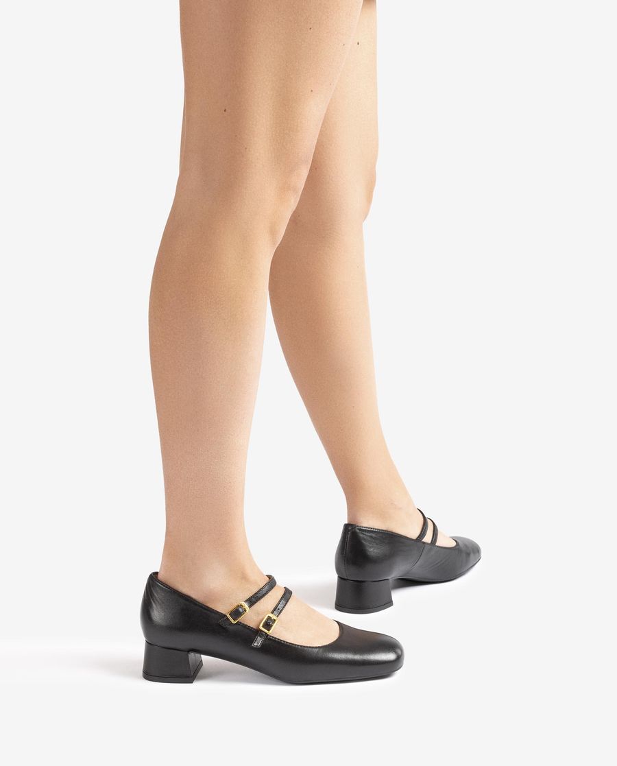 Babes Unisa à bout carré pour femme - Noir