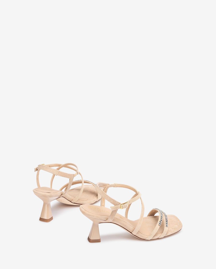 Sandales habillées à cristaux Unisa pour femme - Beige