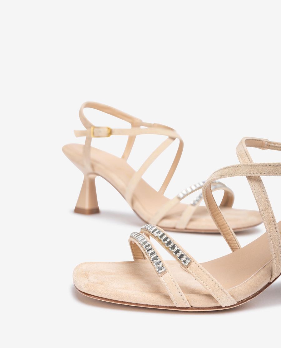 Sandales habillées à cristaux Unisa pour femme - Beige