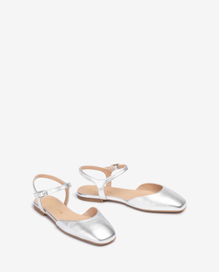 Ballerines à bride arrière Unisa pour femme - Argent