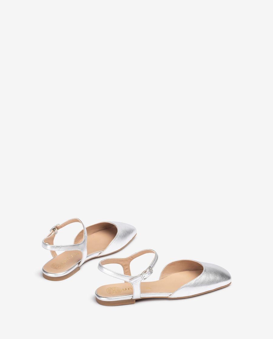 Ballerines à bride arrière Unisa pour femme - Argent