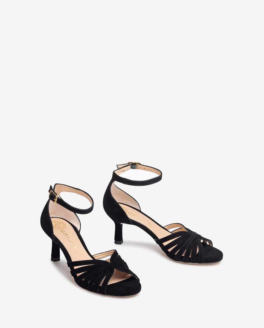 Sandales habillées Unisa Femme en daim - Noir