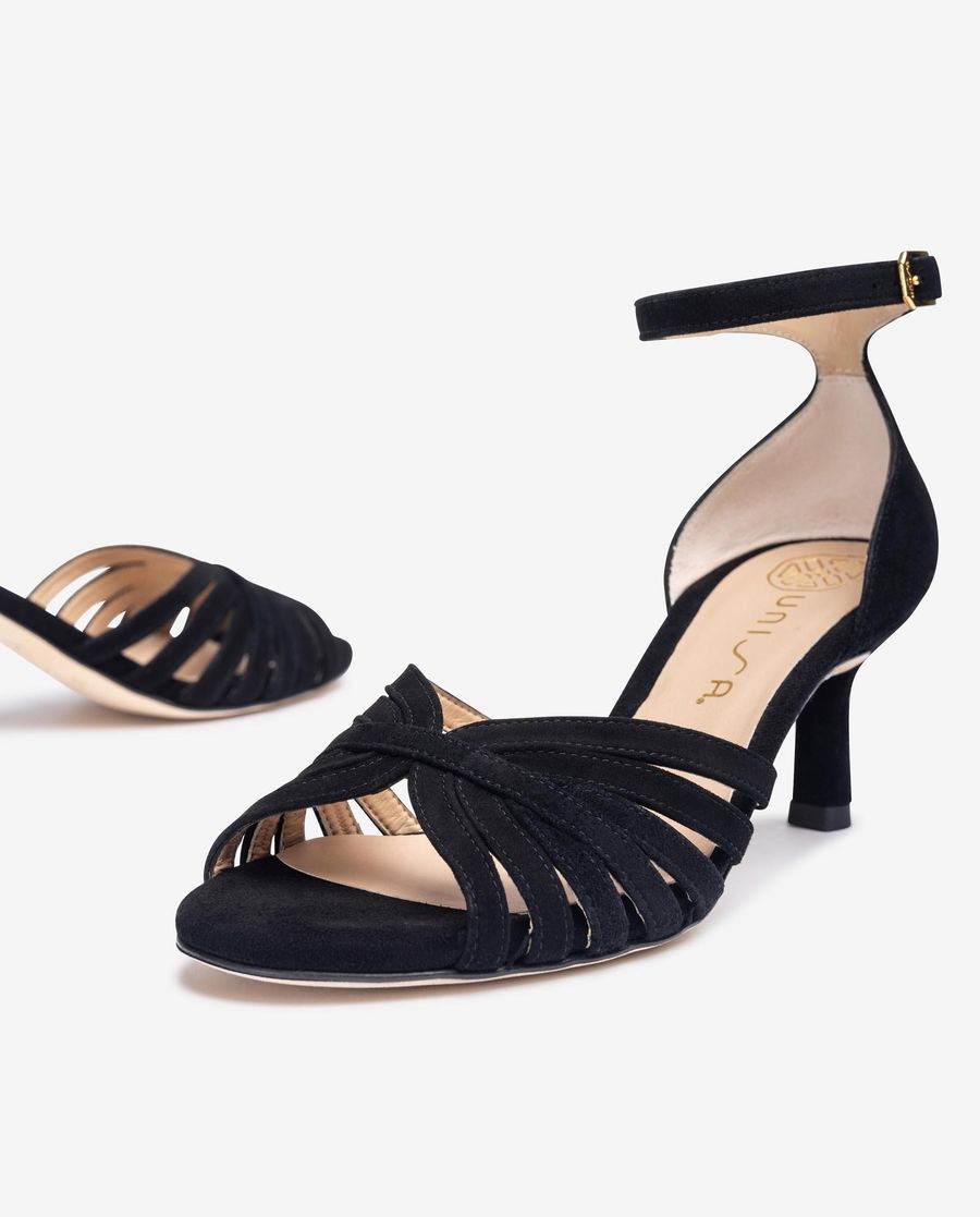 Sandales habillées Unisa Femme en daim - Noir
