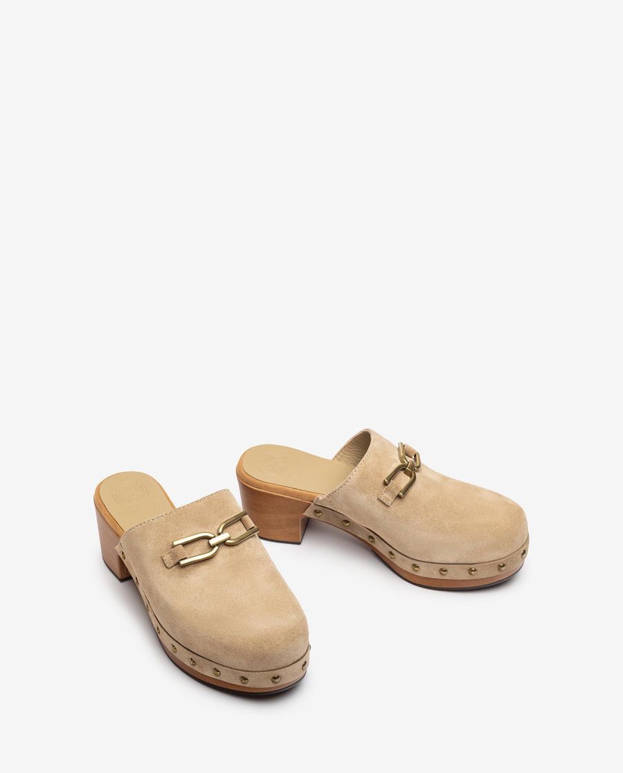 Sabot à boucle et clous Unisa pour femme - Beige