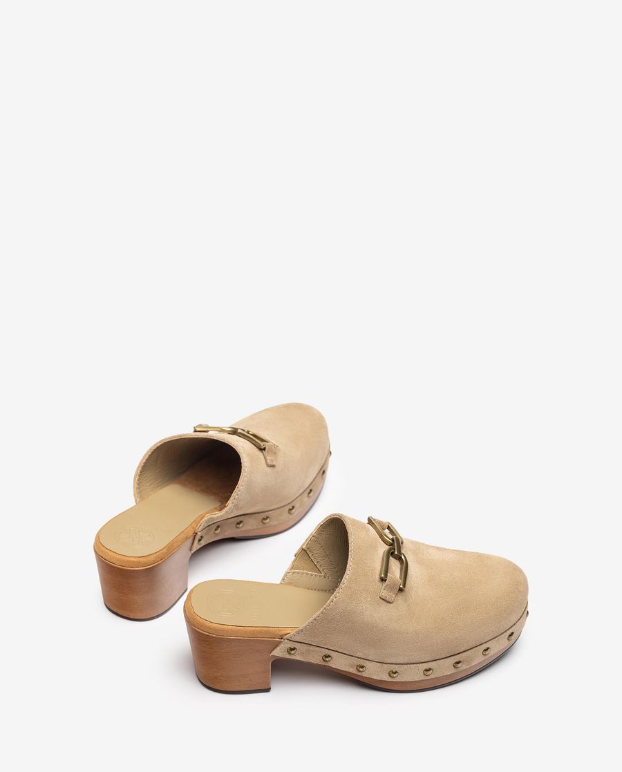 Sabot à boucle et clous Unisa pour femme - Beige