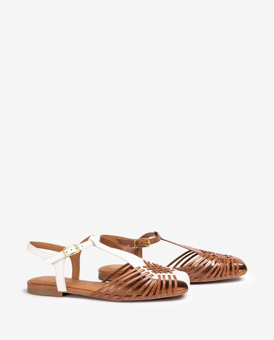 Sabots en cuir Unisa pour femme - Blanc