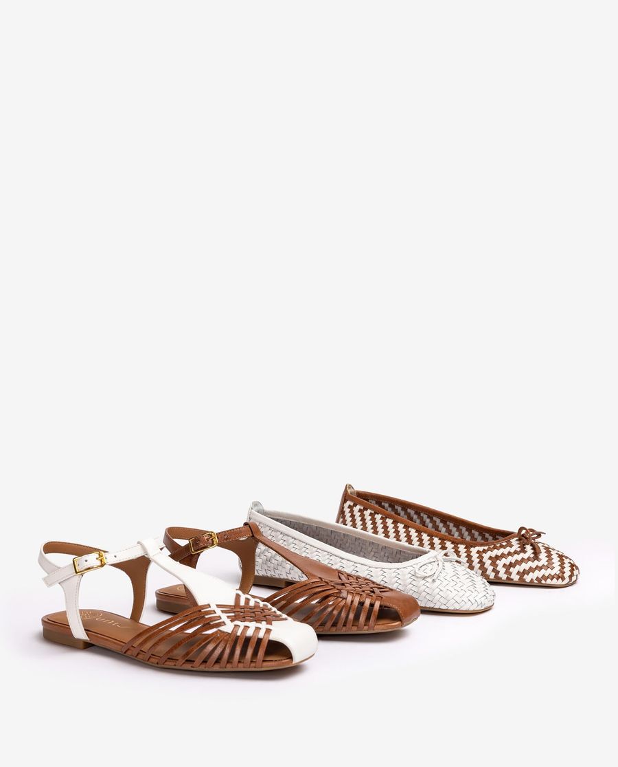 Sabots en cuir Unisa pour femme - Blanc