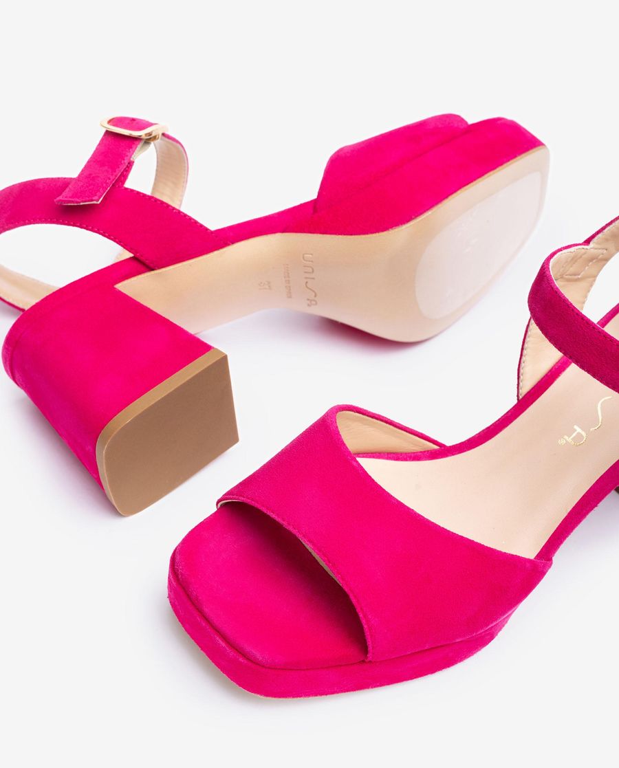 Sandales à talons compensés Unisa pour femme - Rose