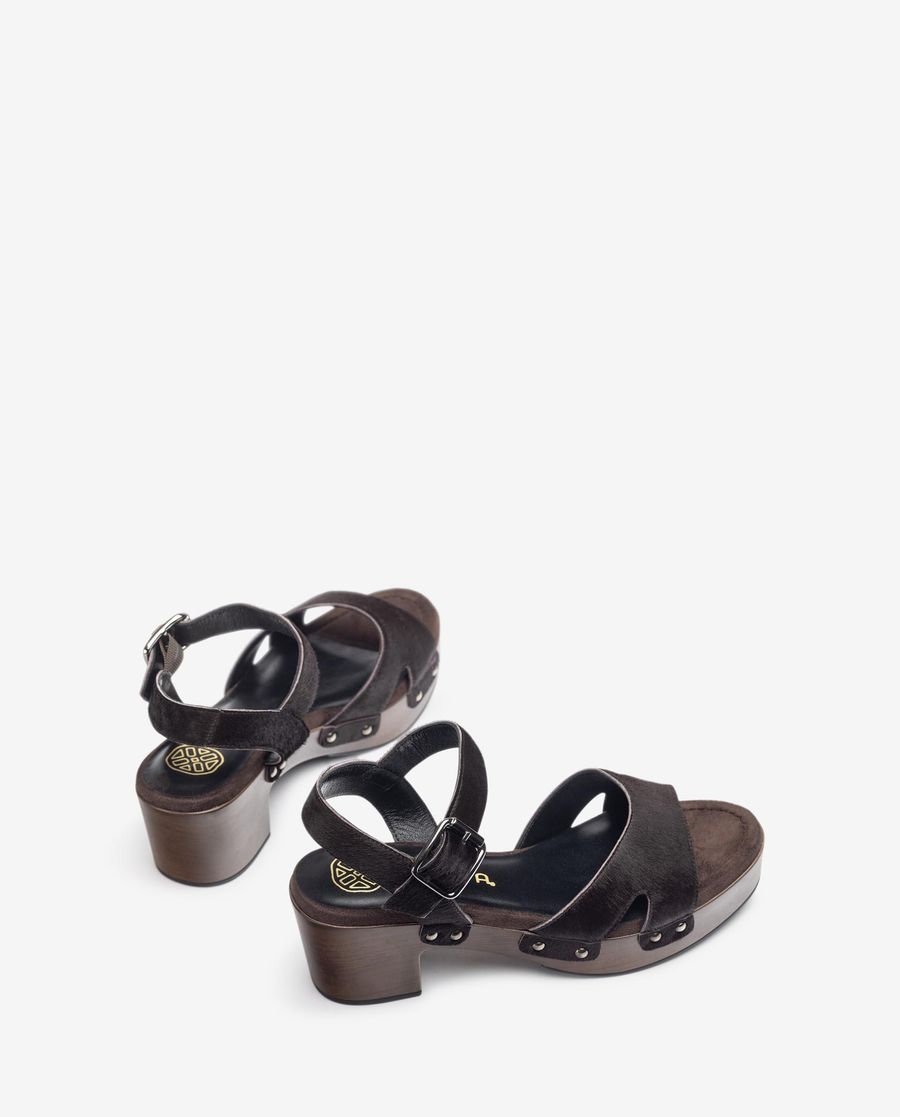 Sandales compensées Unisa femme - Marron