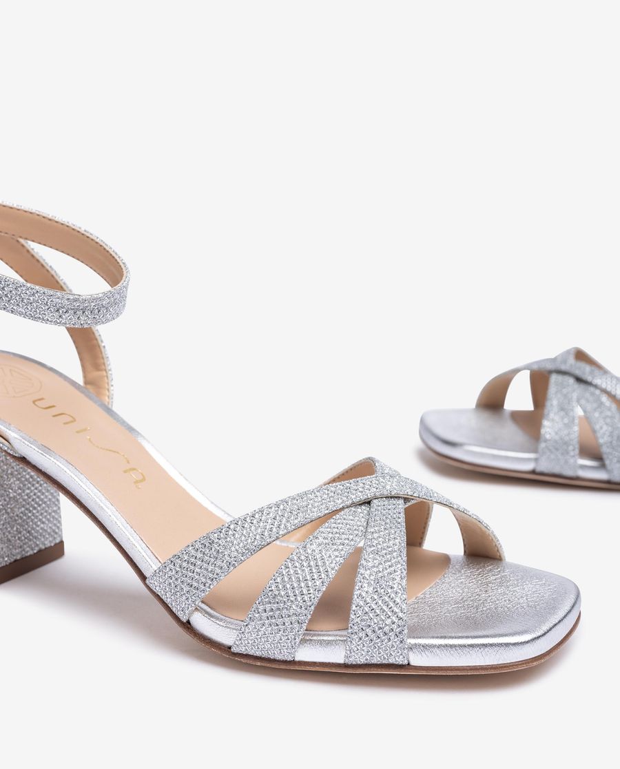 Sandales à brides croisées Unisa pour femme - Argent