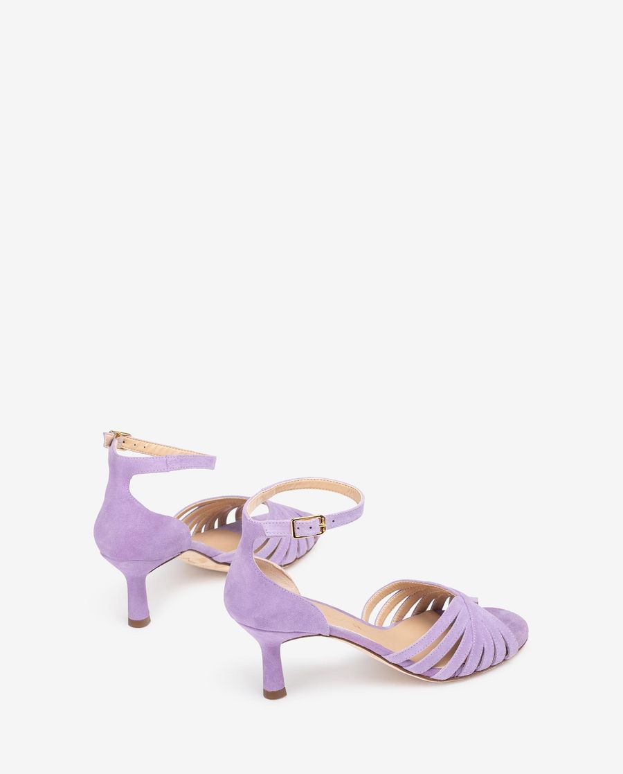 Sandales habillées en daim Unisa pour femme - Lilas