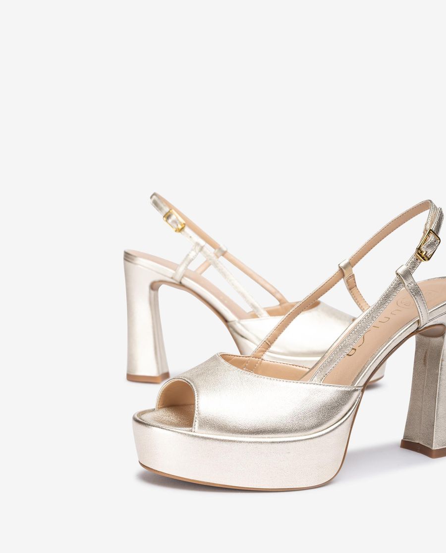 Sandales à plateforme et talons hauts Unisa pour femme - Doré