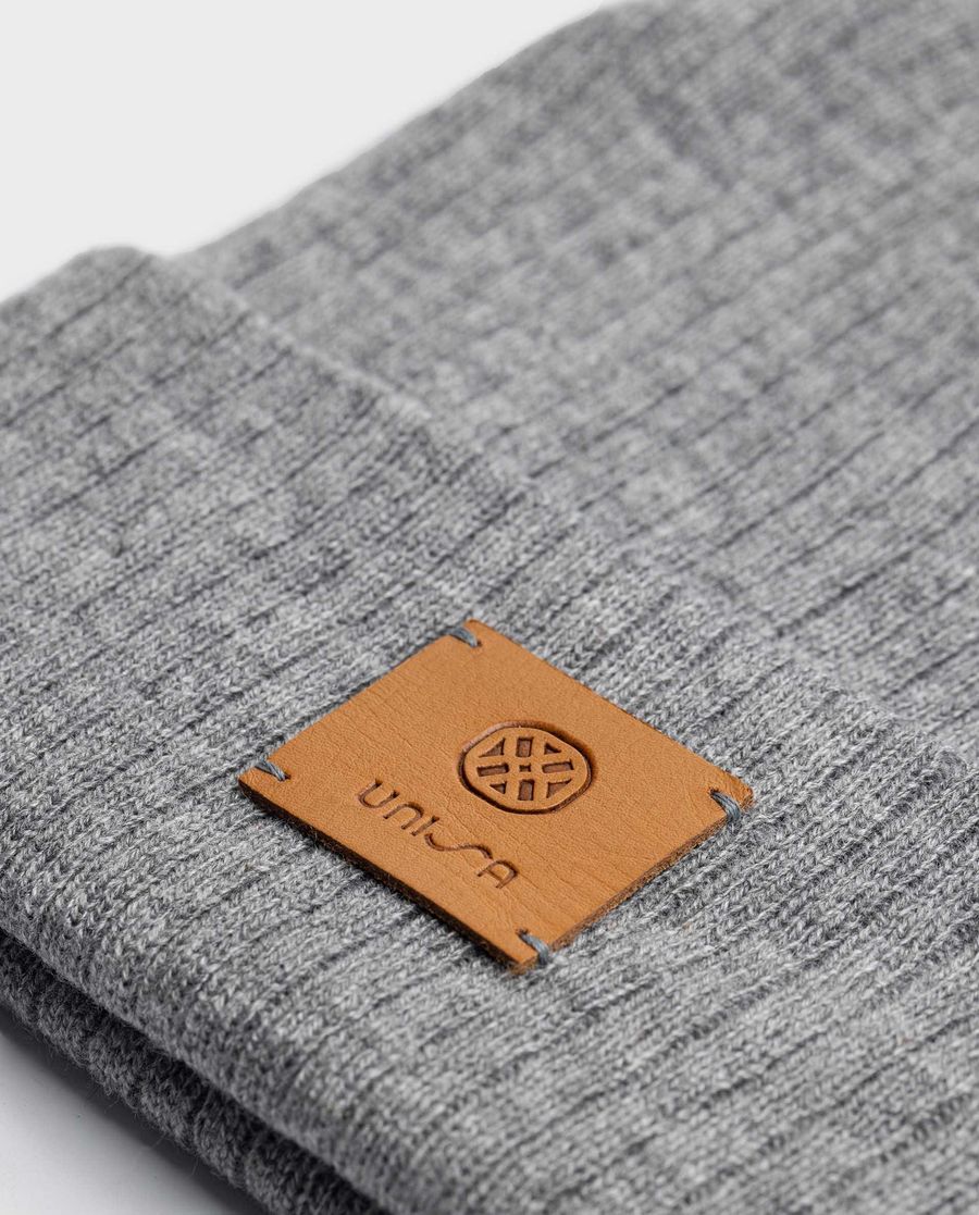 Bonnet en tricot recyclé Unisa pour femme - Gris