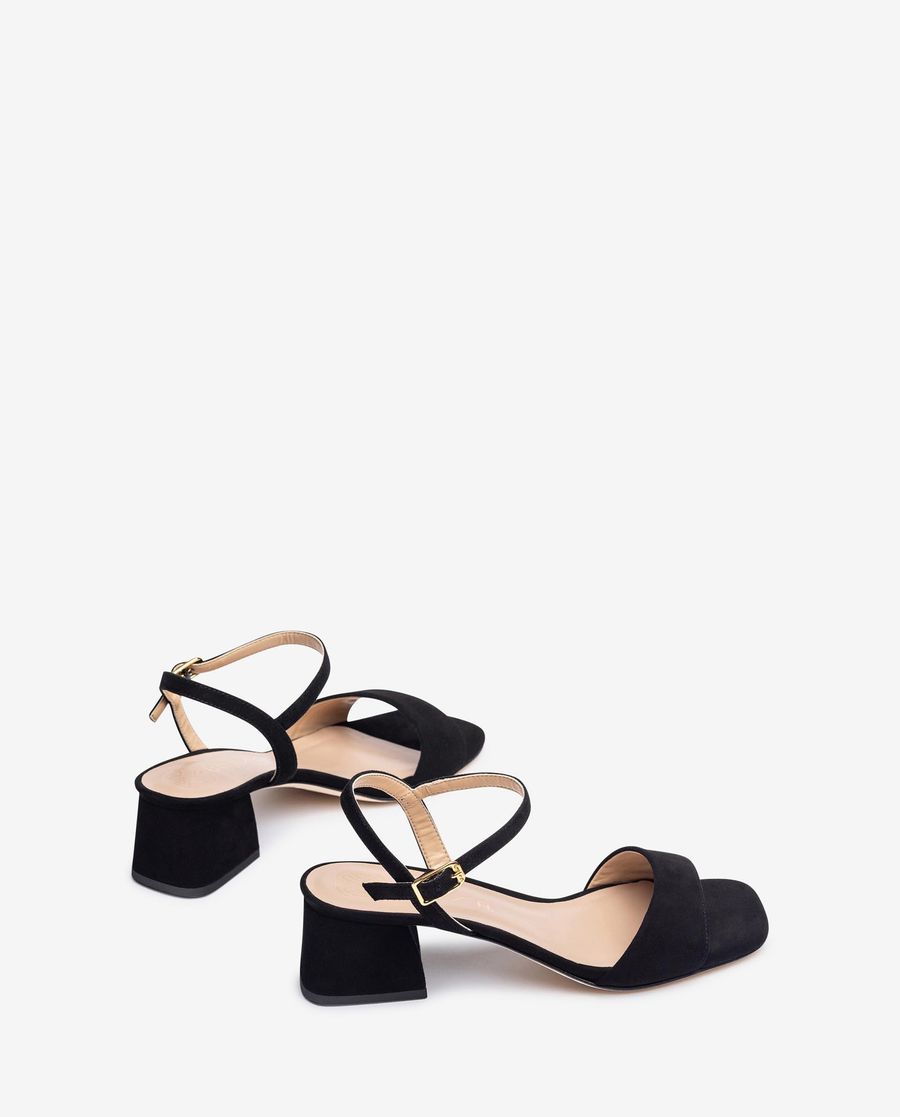 Sandale à talon carré Unisa pour femme - Noir