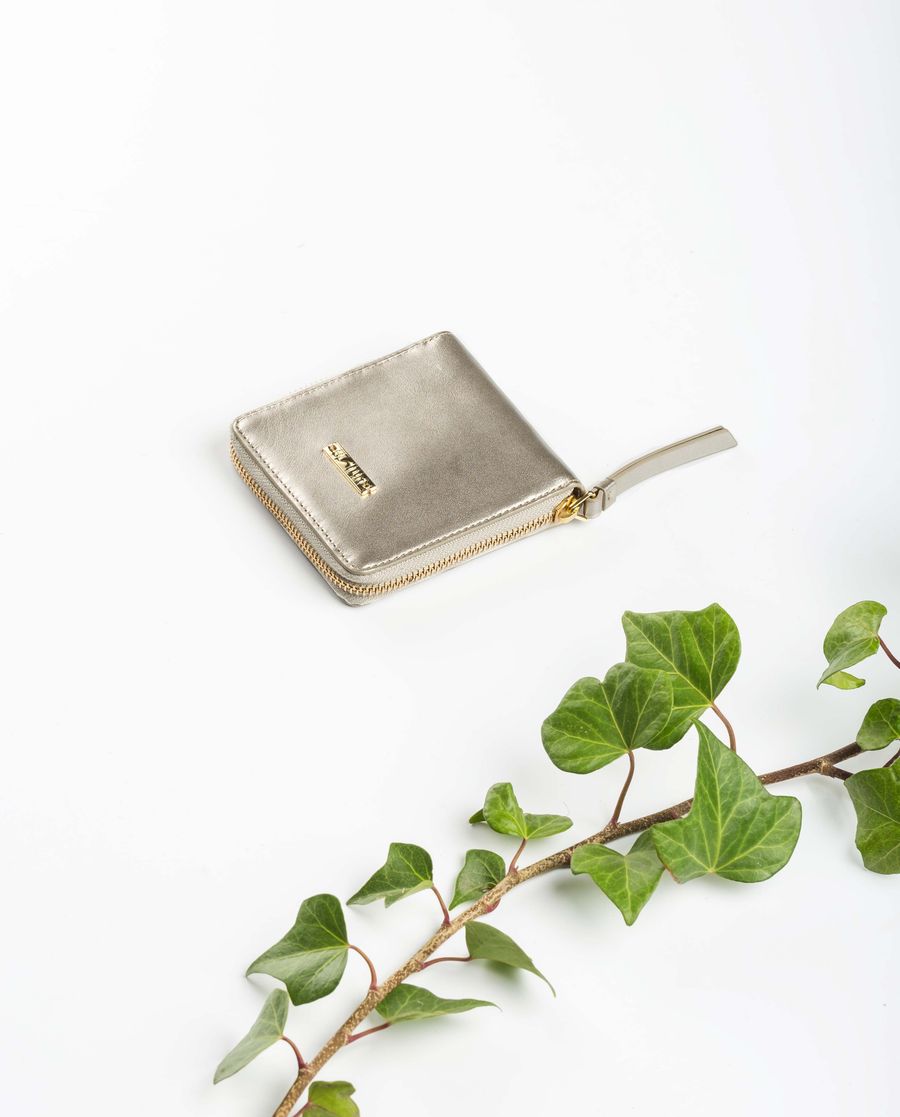 Portefeuille zippé en cuir Unisa Femme - Doré