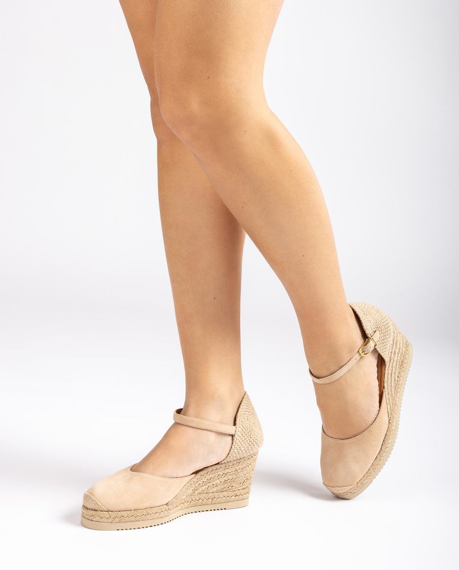 Espadrilles à talons hauts Unisa pour femme - Beige