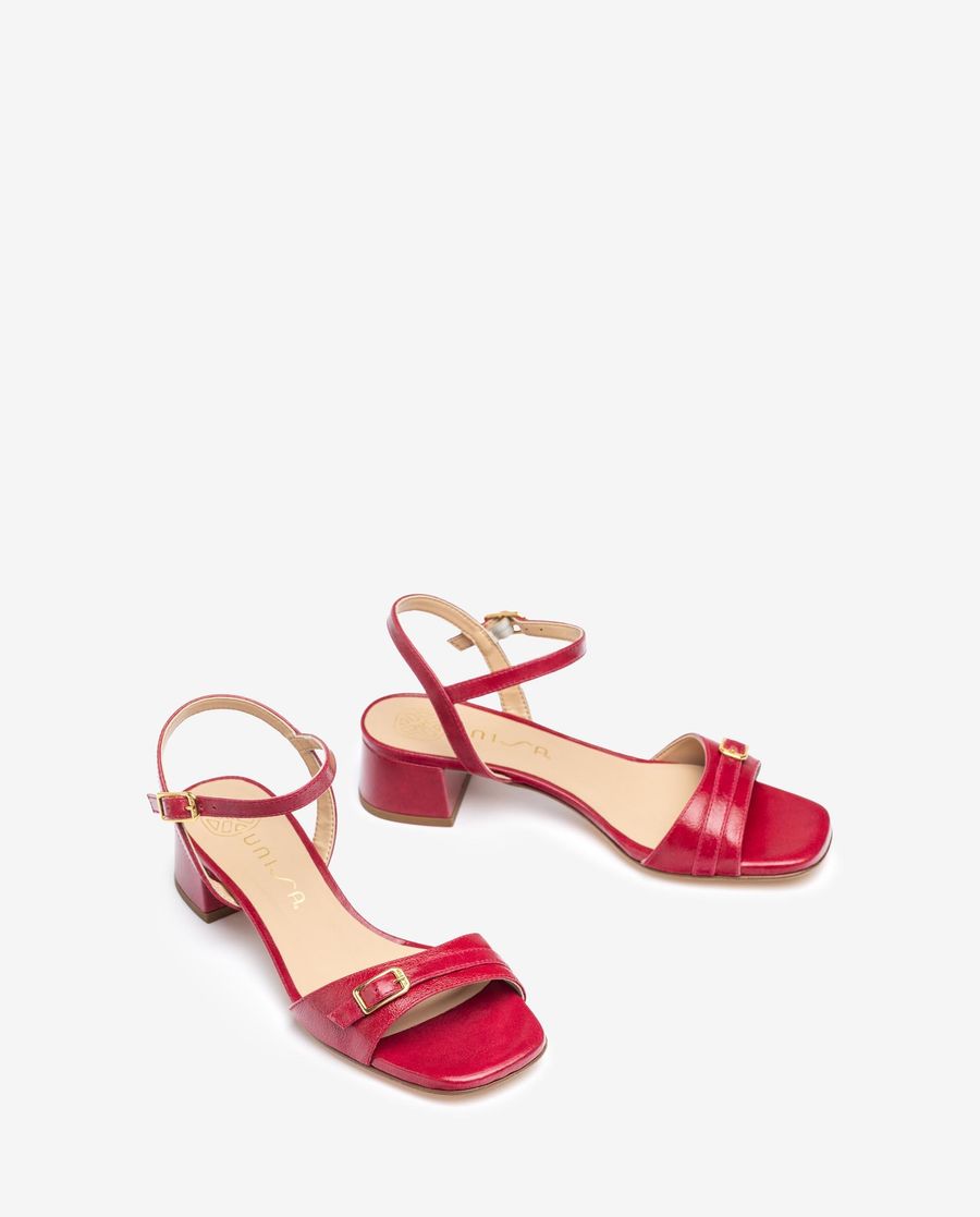 Sandales à boucle Unisa pour femme - Rouge