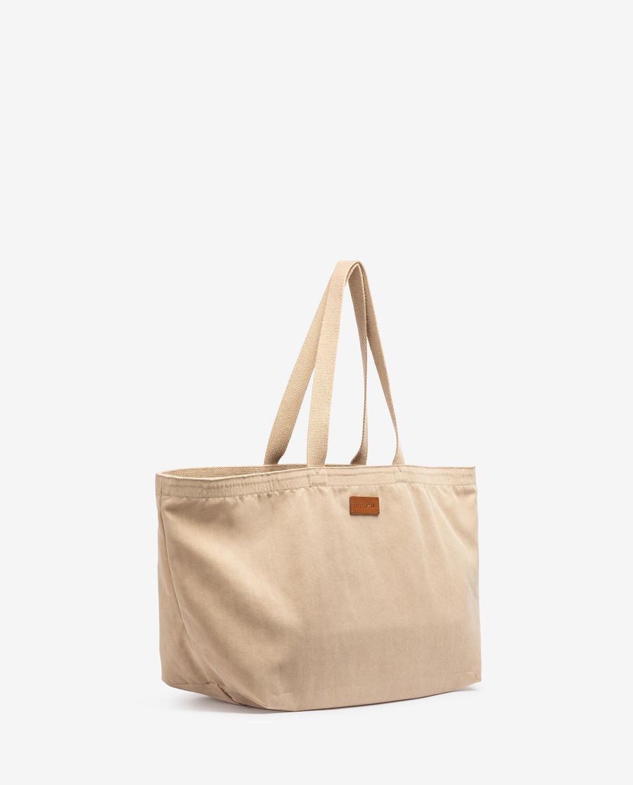 Maxi sac de plage en tissu recyclé Unisa pour femme - Marron