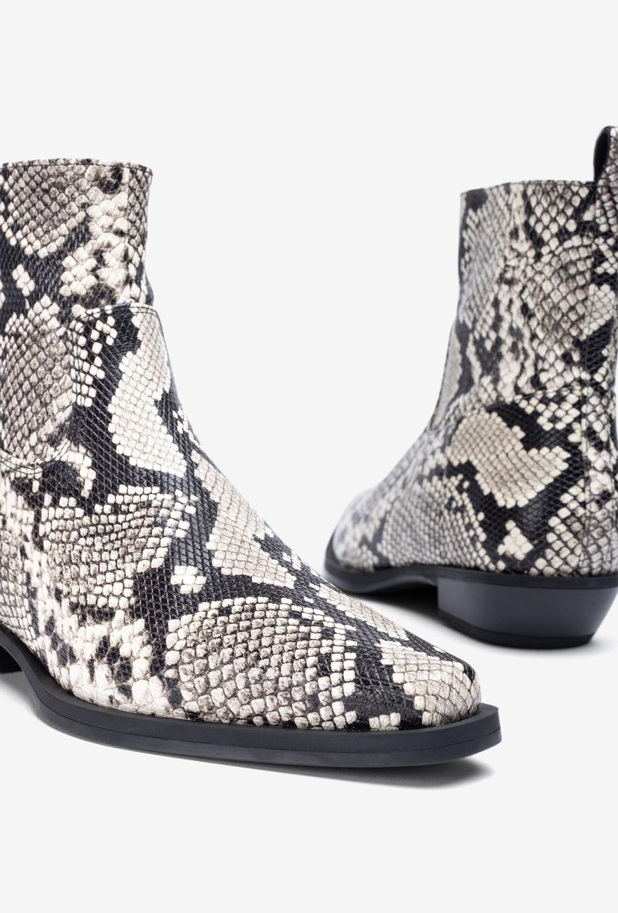 Bottines plates santiags Unisa Femme - Ivoire