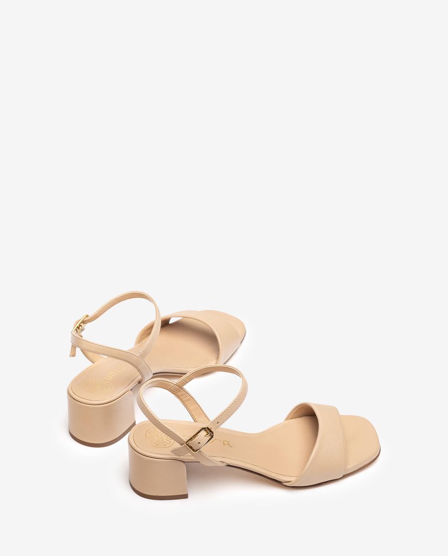 Sandale à talon carré Unisa Femme - Beige