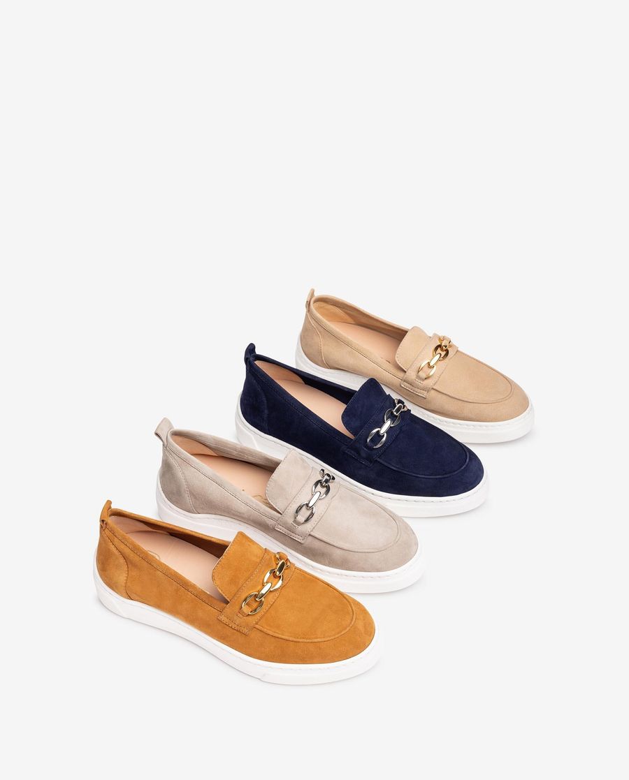 Mocassins à semelle sportive Unisa pour femme - Beige