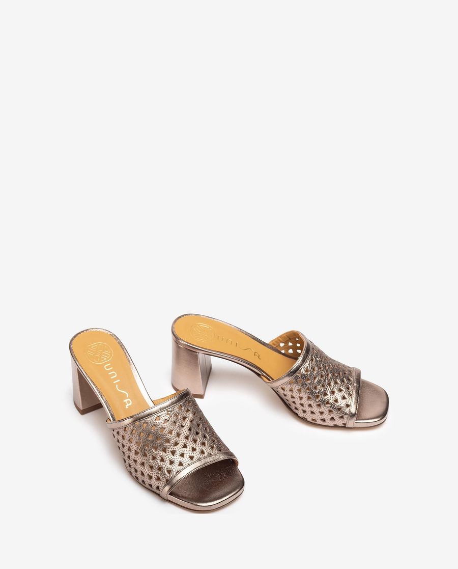 Sandales peep toe à bout large Unisa pour femme - Bronze