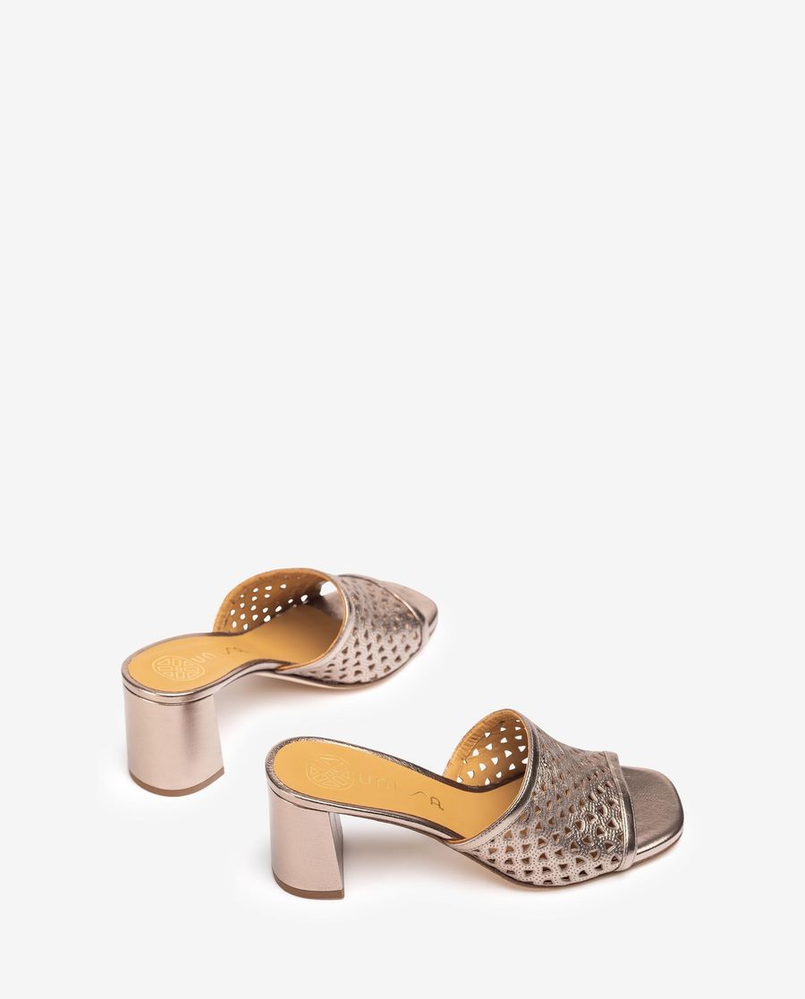 Sandales peep toe à bout large Unisa pour femme - Bronze