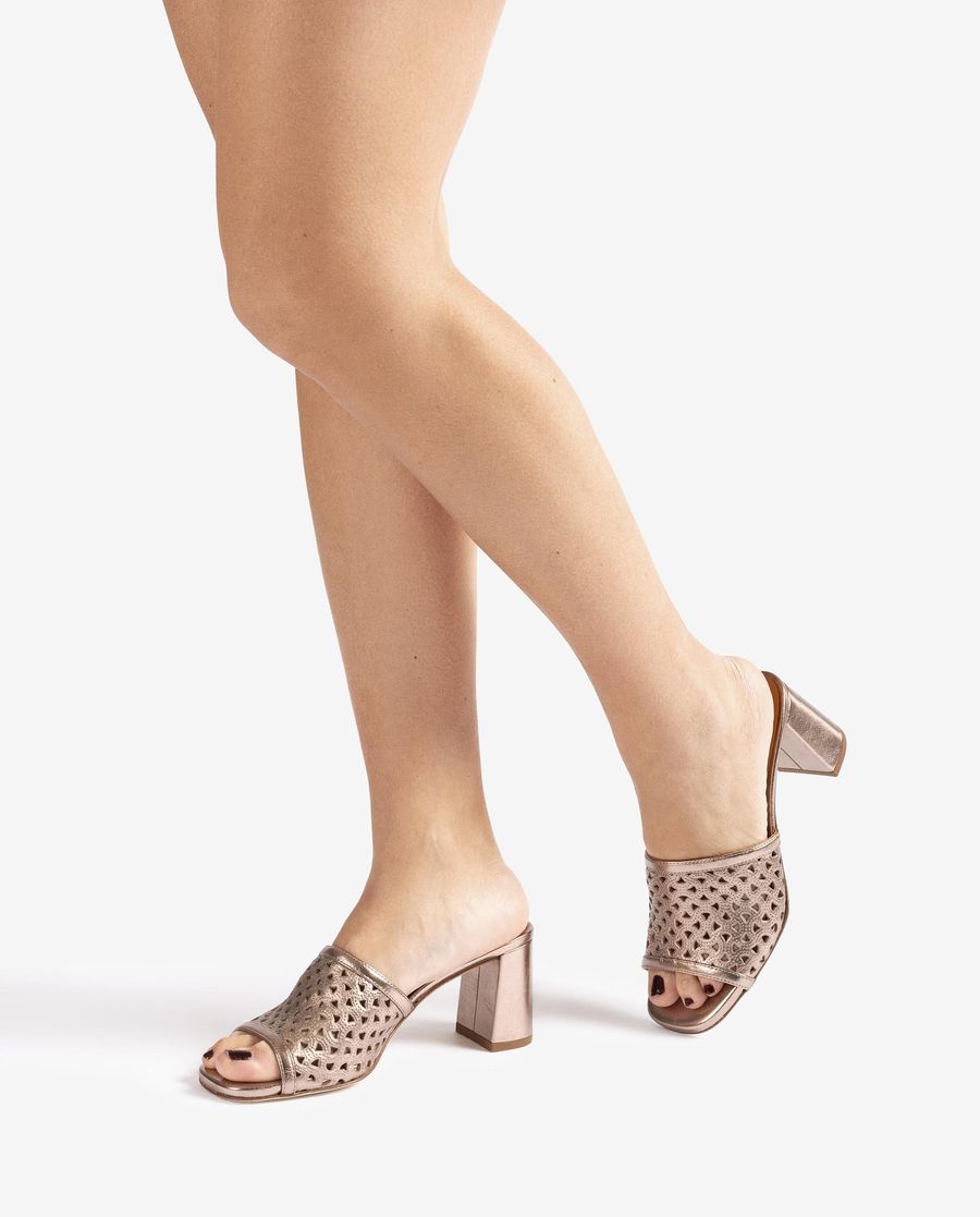 Sandales peep toe à bout large Unisa pour femme - Bronze