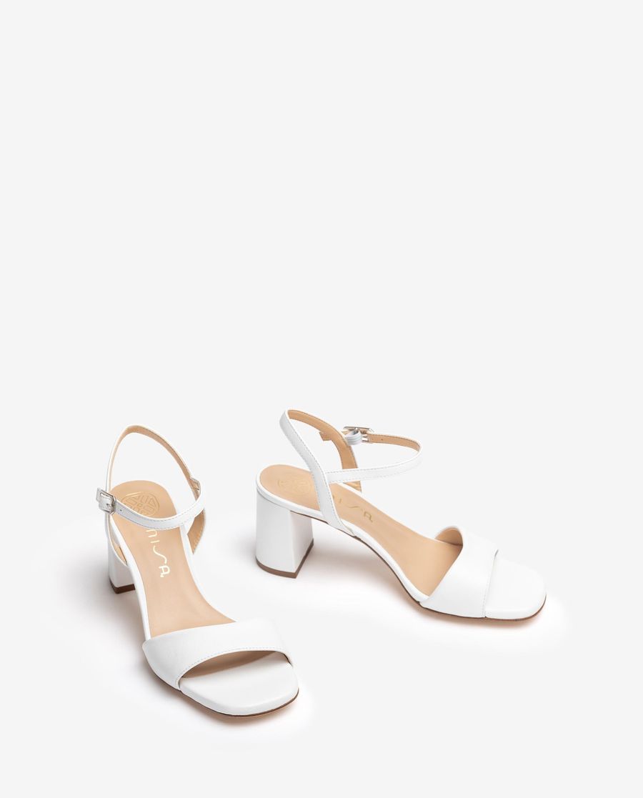 Sandales en cuir Unisa pour femme - Blanc