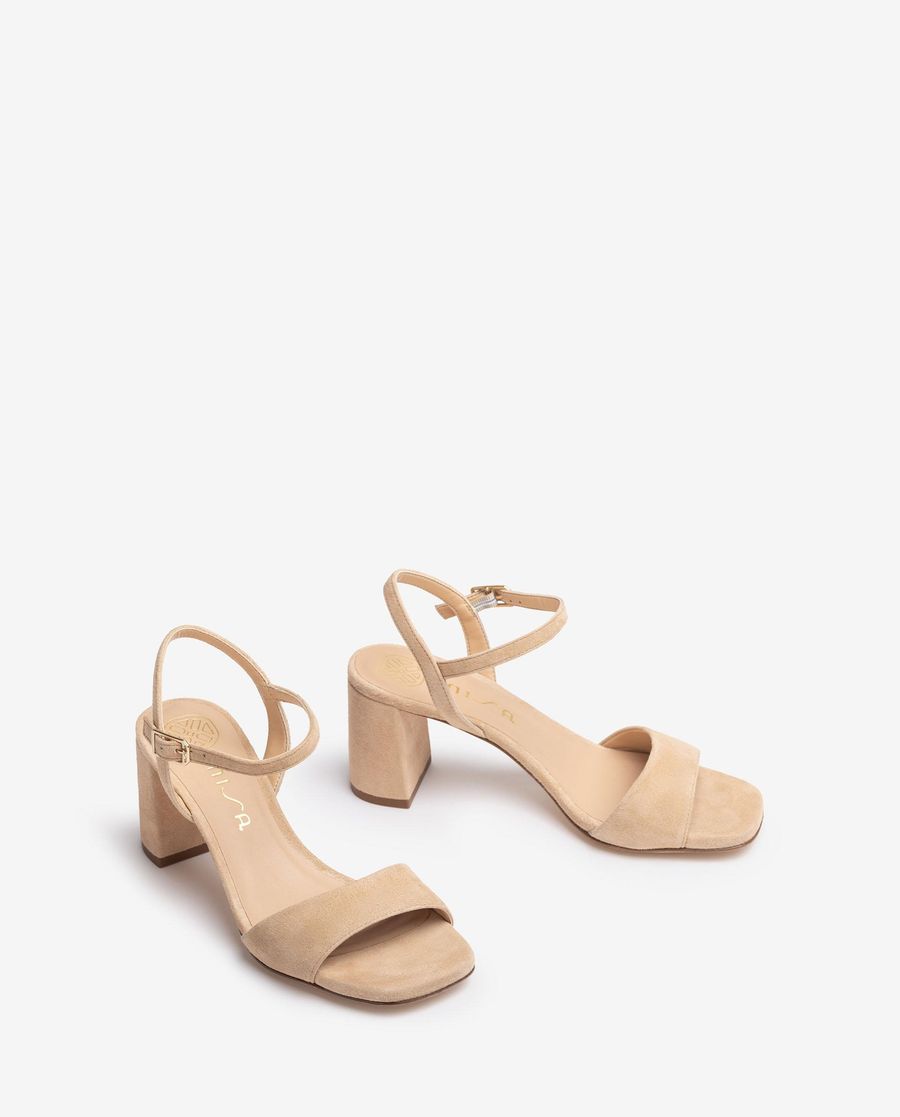 Sandales en daim Unisa pour femme - Beige