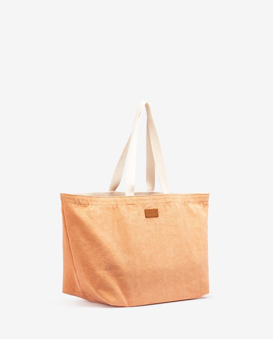 Sac de plage Maxi Unisa Femme en tissu recyclé - Orange