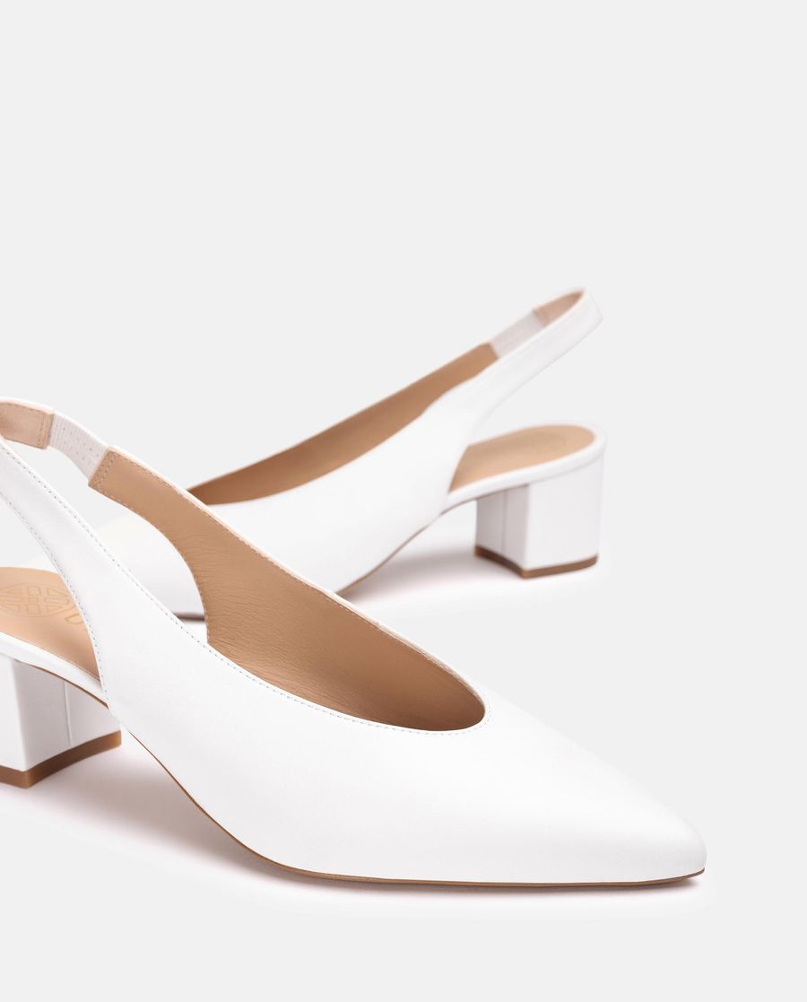 Espadrilles Unisa Femme à bout pointu avec bride arrière - Blanc