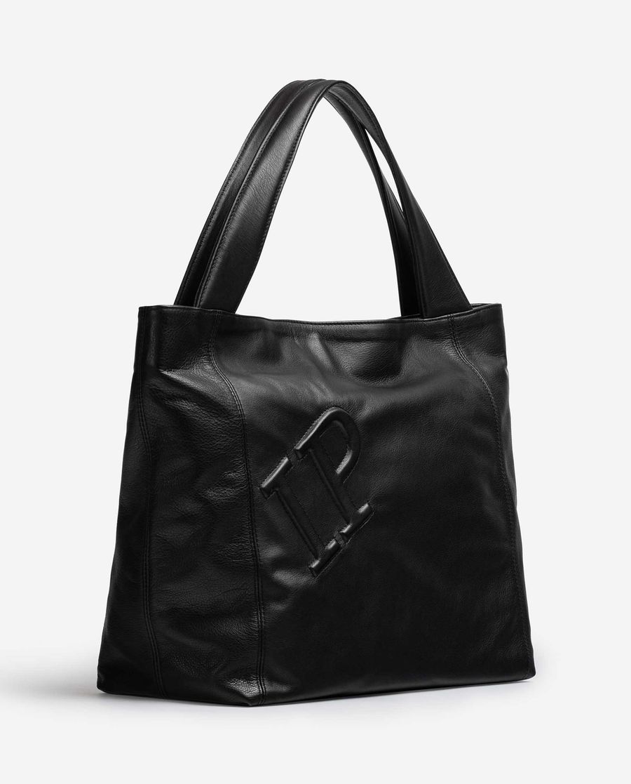 Sac de bureau personnalisable en cuir Unisa Femme - Noir