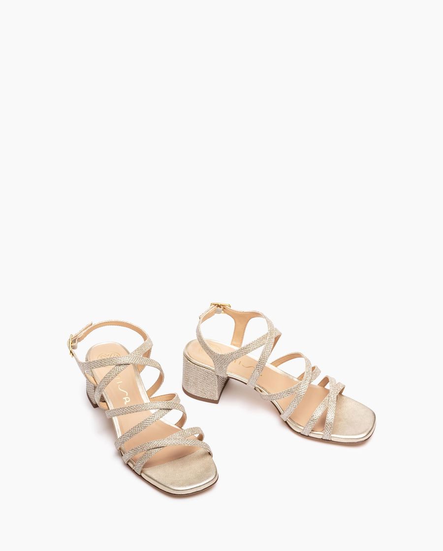 Sandales à brides multiples Unisa pour femme - Doré