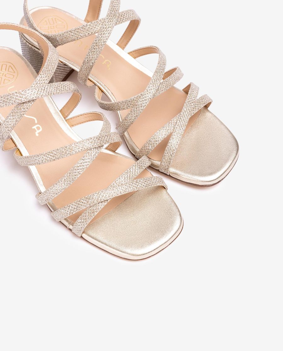 Sandales à brides multiples Unisa pour femme - Doré